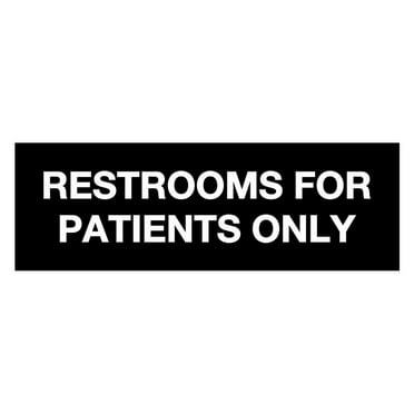 Basic Restrooms Left Arrow Directional Sign (Blue) - Large - Walmart.com