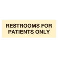 thumbnail image 1 of Basic Restrooms For Patients Only Sign(Ivory/Dark Brown) - Small, 1 of 5