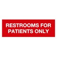 thumbnail image 1 of Basic Restrooms For Patients Only Sign(Red) - Small, 1 of 5