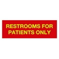 thumbnail image 1 of Basic Restrooms For Patients Only Sign(Red/Yellow) - Medium, 1 of 5