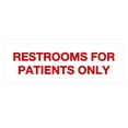 thumbnail image 1 of Basic Restrooms For Patients Only Sign(White/Red) - Large, 1 of 5