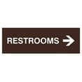 thumbnail image 1 of Basic Restrooms Right Arrow Directional Sign (Dark Brown) - Medium, 1 of 5