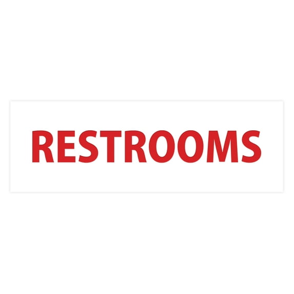 Basic Restrooms (White/Red) - Large