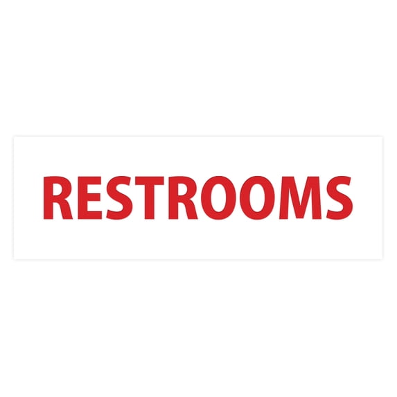 Basic Restrooms (White/Red) - Medium