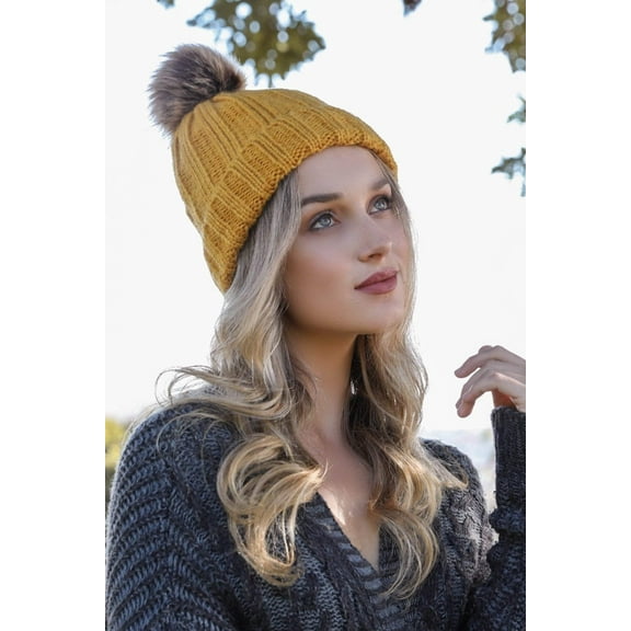 Basic Ribbed Pom Beanie