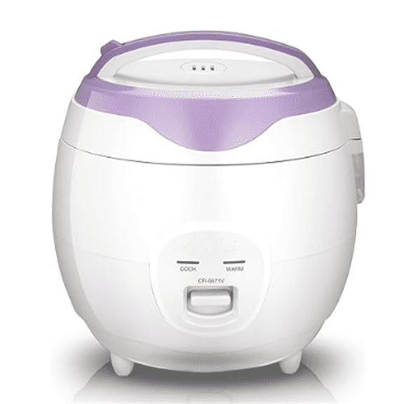 Basic Rice Cooker 6-Cup Uncooked / 12-Cup Cooked, Versatile Rice Maker with Non-Stick Inner Pot, Easy to Use, Auto Keep Warm, White / Purple