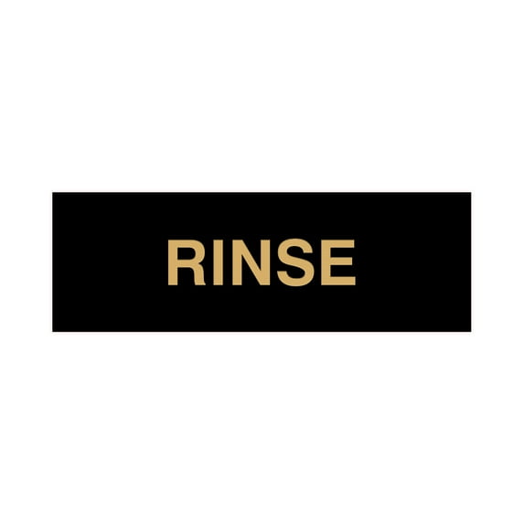 Basic Rinse Sign (Black Gold) - Large