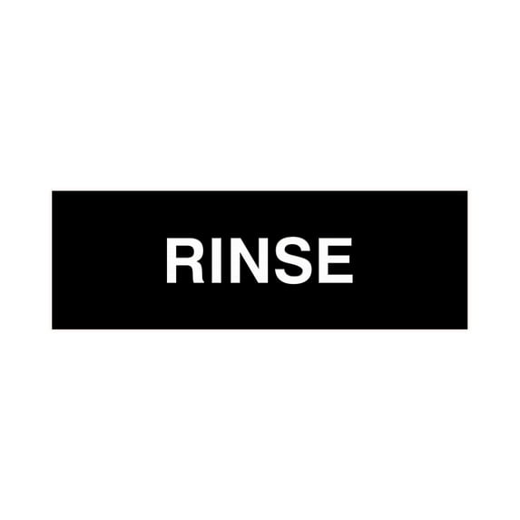 Basic Rinse Sign (Black) - Large