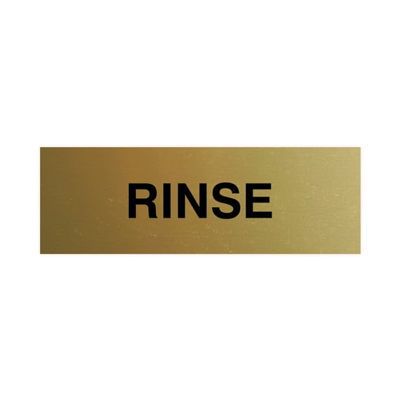 Basic Rinse Sign (Brushed Gold) - Small