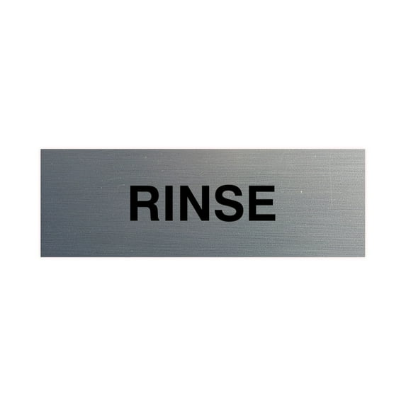 Basic Rinse Sign (Brushed Silver) - Small