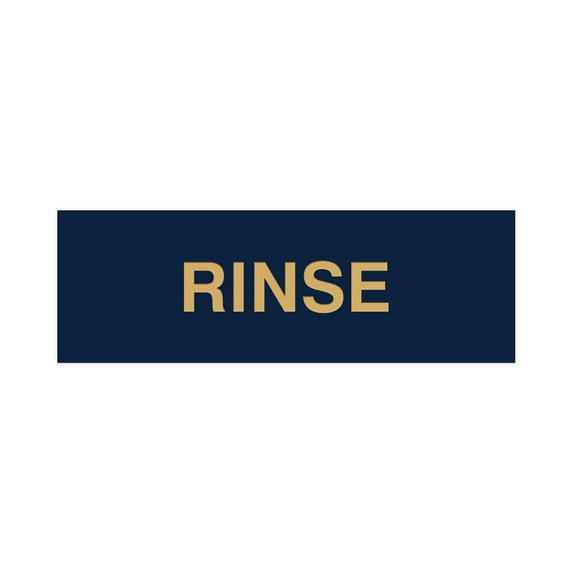 Basic Rinse Sign (Navy Blue/Gold) - Small