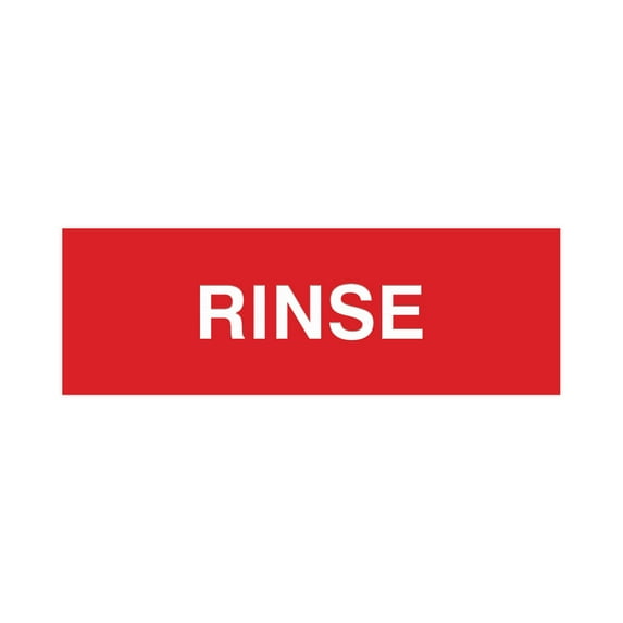 Basic Rinse Sign (Red) - Large
