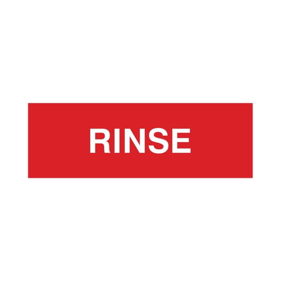 Basic Rinse Sign (Red) - Small