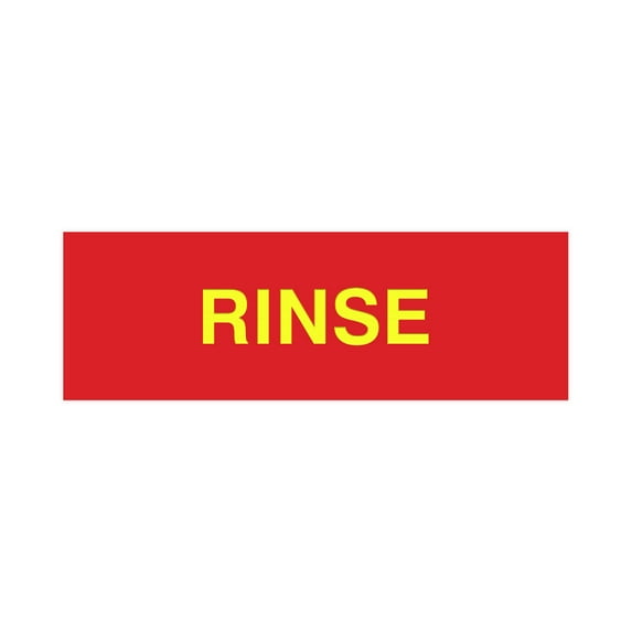 Basic Rinse Sign (Red/Yellow) - Large