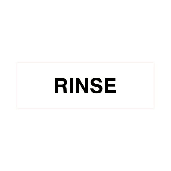 Basic Rinse Sign (White) - Medium
