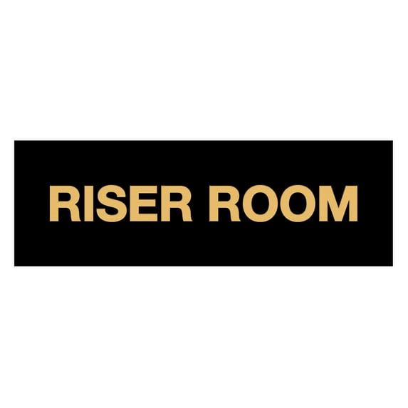 Basic Riser Room Sign (Black Gold) - Large