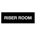 thumbnail image 1 of Basic Riser Room Sign (Black / Silver) - Large, 1 of 5