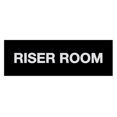 thumbnail image 1 of Basic Riser Room Sign (Black / Silver) - Small, 1 of 5