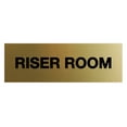 thumbnail image 1 of Basic Riser Room Sign (Brushed Gold) - Large, 1 of 5