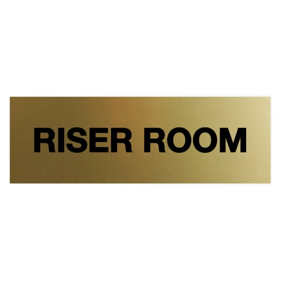 Basic Riser Room Sign (Brushed Gold) - Medium