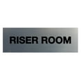 thumbnail image 1 of Basic Riser Room Sign (Brushed Silver) - Medium, 1 of 5