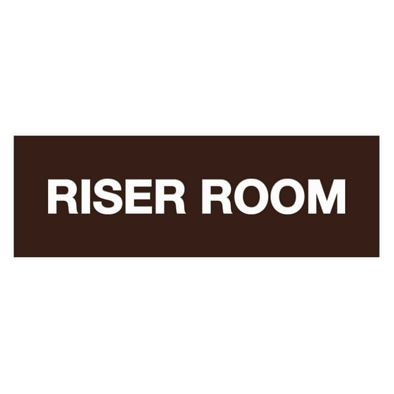 Basic Riser Room Sign (Dark Brown) - Small