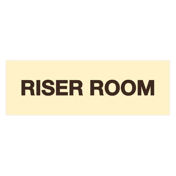 Basic Riser Room Sign (Ivory/Dark Brown) - Medium