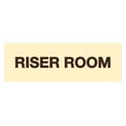 thumbnail image 1 of Basic Riser Room Sign (Ivory/Dark Brown) - Small, 1 of 5