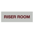 thumbnail image 1 of Basic Riser Room Sign (Light Grey / Burgundy) - Small, 1 of 5