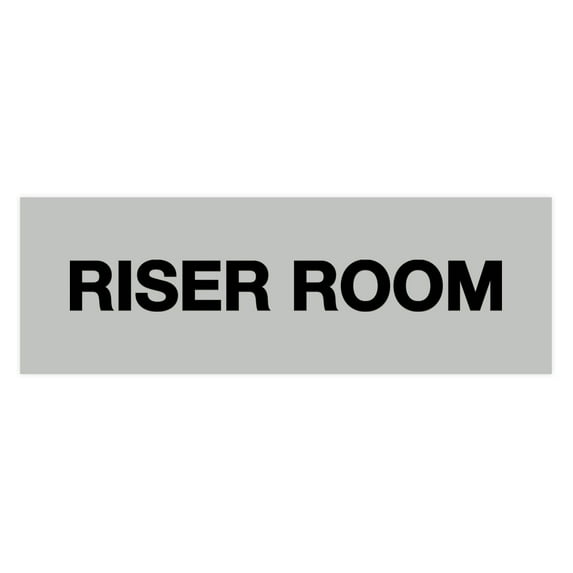 Basic Riser Room Sign (Lt Gray) - Small