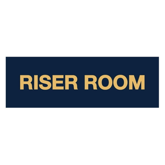 Basic Riser Room Sign (Navy Blue/Gold) - Medium