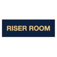 thumbnail image 1 of Basic Riser Room Sign (Navy Blue/Gold) - Small, 1 of 5