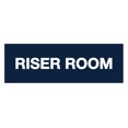 thumbnail image 1 of Basic Riser Room Sign (Navy Blue / White) - Small, 1 of 5