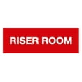 thumbnail image 1 of Basic Riser Room Sign (Red) - Small, 1 of 5