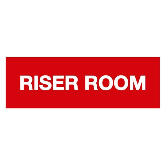 Basic Riser Room Sign (Red) - Small