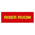 thumbnail image 1 of Basic Riser Room Sign (Red/Yellow) - Small, 1 of 5