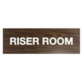 thumbnail image 1 of Basic Riser Room Sign (Walnut) - Medium, 1 of 5