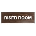 thumbnail image 1 of Basic Riser Room Sign (Walnut) - Small, 1 of 5