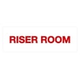 thumbnail image 1 of Basic Riser Room Sign (White/Red) - Large, 1 of 5