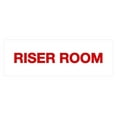 thumbnail image 1 of Basic Riser Room Sign (White/Red) - Small, 1 of 5