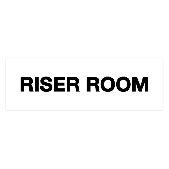 Basic Riser Room Sign (White) - Small