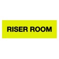 thumbnail image 1 of Basic Riser Room Sign (Yellow / Black) - Large, 1 of 5