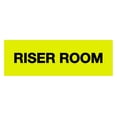 thumbnail image 1 of Basic Riser Room Sign (Yellow / Black) - Small, 1 of 5