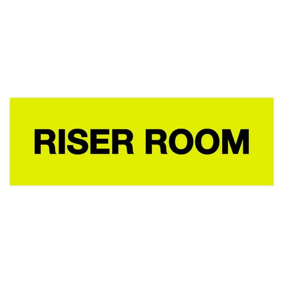 Basic Riser Room Sign (Yellow / Black) - Small