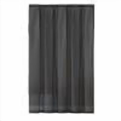 Basic Rod Pocket Sheer Voile Window Curtain Panels, Single-Panel, Kitchen Bedroom Children Living Room Yard (Black)