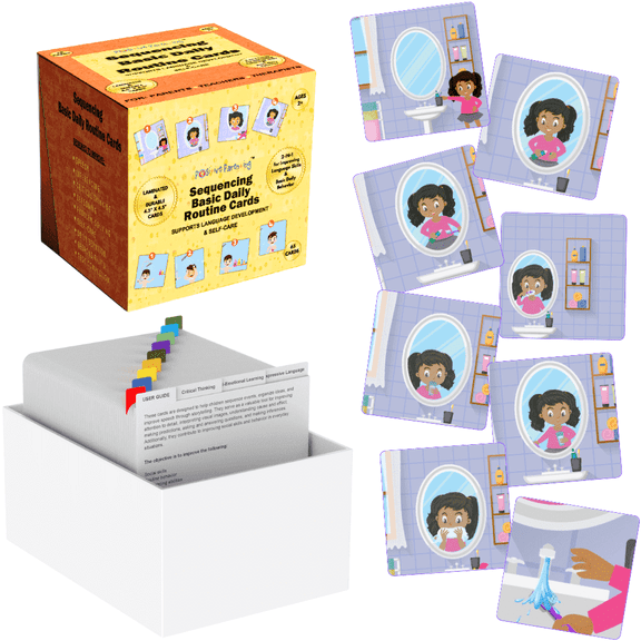Basic Routine Sequencing Cards for Speech and Social Development - English Language Learners, ESL Bilingual Learners, Storytelling, Sentence Building Picture Story (Basic Routine Cards)