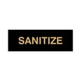 thumbnail image 1 of Basic Sanitize Sign (Black /Gold) - Small, 1 of 5