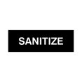 thumbnail image 1 of Basic Sanitize Sign (Black) - Medium, 1 of 5
