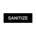 thumbnail image 1 of Basic Sanitize Sign (Black / Silver) - Small, 1 of 5