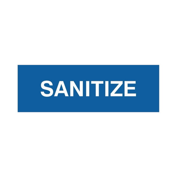 Basic Sanitize Sign (Blue) - Large